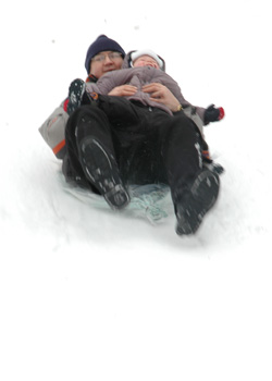 sledging with Kola