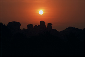 Hampi sunrise (click to see larger version)