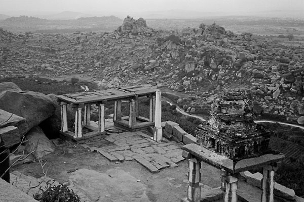 ruined temples on Matunga Hill, Hampi