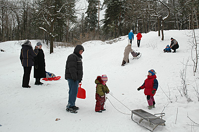 figures in the snow