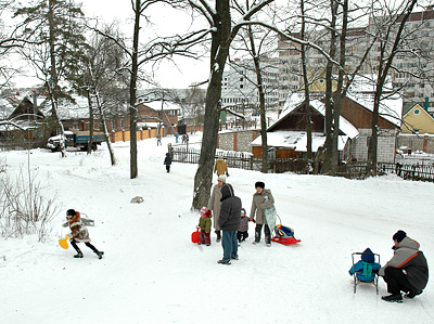 figures in the snow